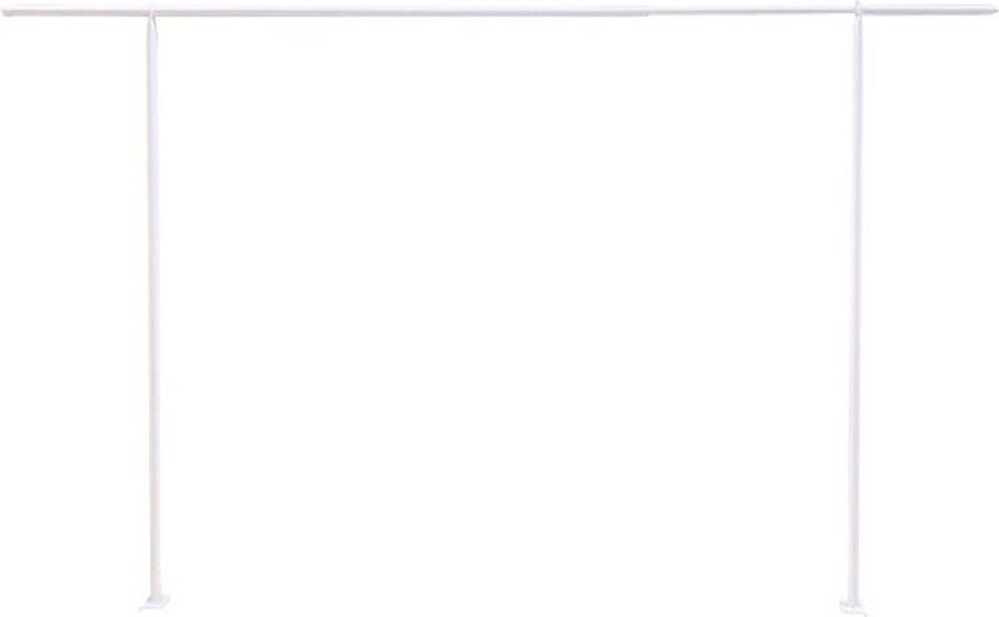 CHAKS Tafelklem tafelhaak wit metaal verstelbaar 120-180 x 3 7 x 106 cm