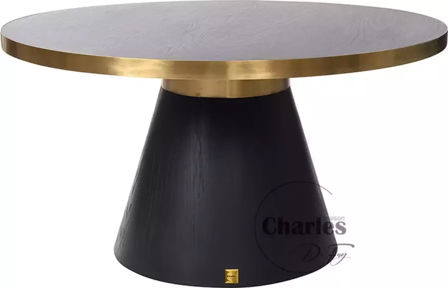 Charles Du Fay Black Oak Eettafel Rond Goud