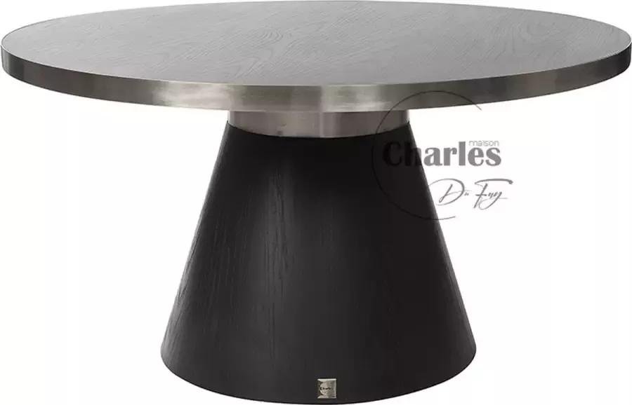 Charles Du Fay Black Oak Eettafel Rond Zilver