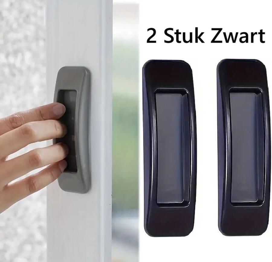 Cheaperito Set Van 2 Zelfklevende Raam Deur & Kastgrepen I Meubelgrepen I Ladekastgrepen I Zwart