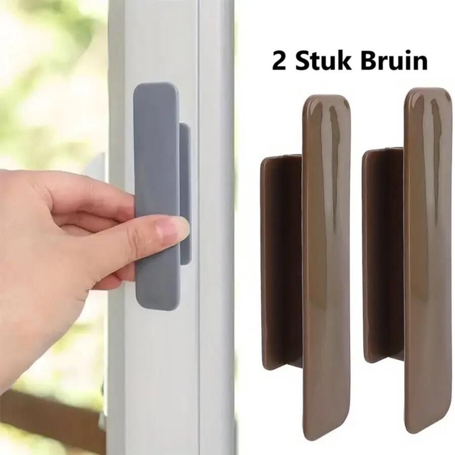 Cheaperito Set Van 2 Zelfklevende Raam- & Kastgrepen I Meubelgrepen I Ladekastgrepen I Bruin