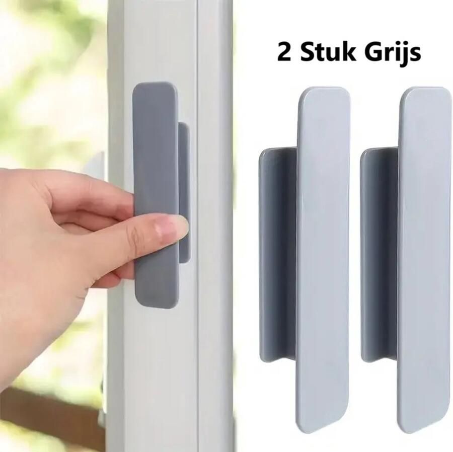 Cheaperito Set Van 2 Zelfklevende Raam- & Kastgrepen I Meubelgrepen I Ladekastgrepen I Grijs