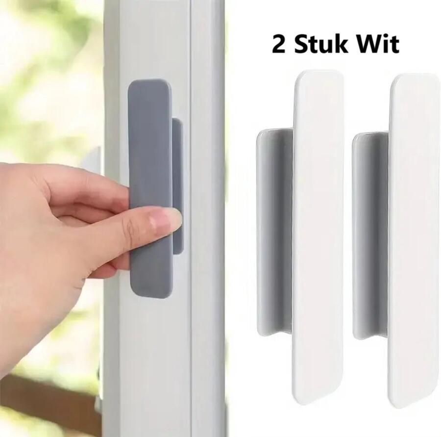 Cheaperito Set Van 2 Zelfklevende Raam- & Kastgrepen I Meubelgrepen I Ladekastgrepen I Wit