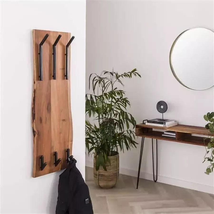 Cheers Living Kapstok edge 2x3 haken hoog Massief acacia naturel
