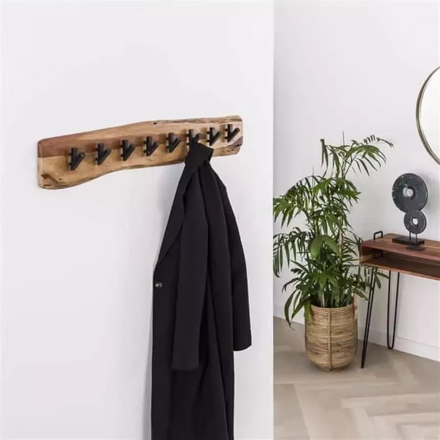 Cheers Living Kapstok edge 8 haken Massief acacia naturel