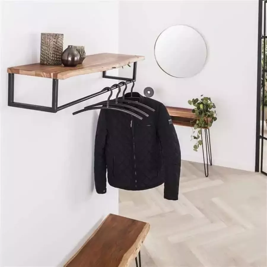 Cheers Living Kapstok edge hoedenplank Massief acacia naturel