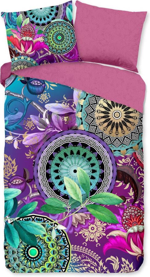 Cheqo Satijnen Dekbedovertrek 140x200 220cm Inclusief Kussenslopen Tweepersoons Twijfelaar 100% Katoen Satijn Multicolor - Foto 5