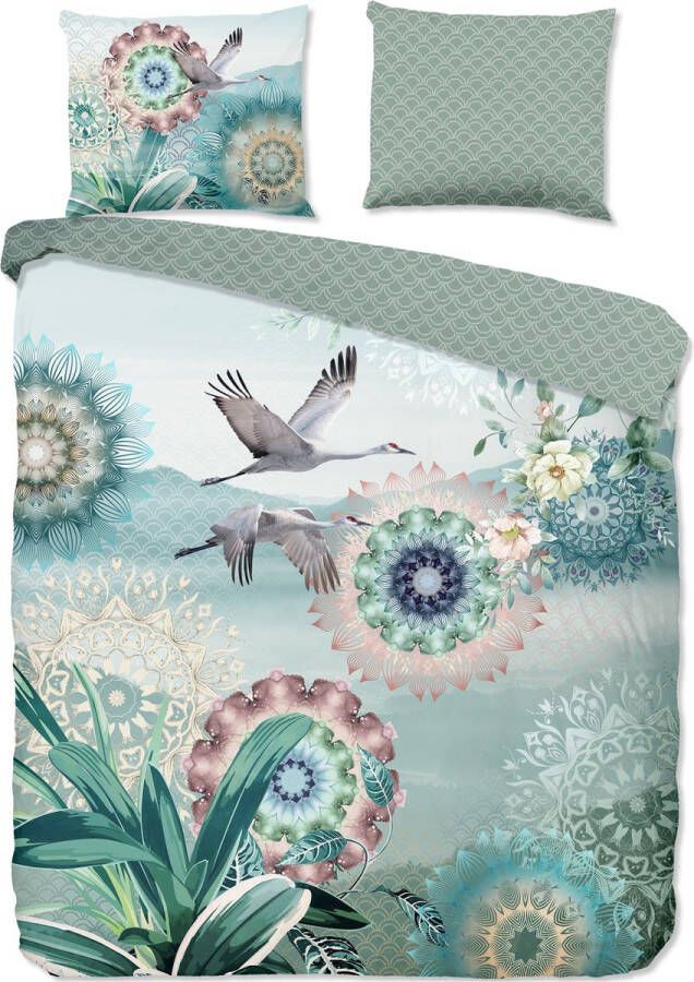 Cheqo Satijnen Dekbedovertrek 140x200 220cm Inclusief Kussenslopen Tweepersoons Twijfelaar 100% Katoen Satijn Multicolor