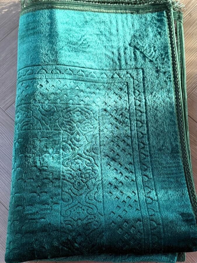 TuttoBello Zachte Gebedskleed Seccade Fluweel Mooi patroon Groen