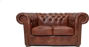 The Chesterfield Brand Chesterfield Bank Class Leer 2-zits Cloudy Oud Bruin