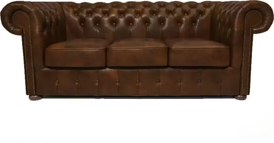 The Chesterfield Brand Chesterfield Bank Class Leer 3-zits Cloudy Licht Bruin l