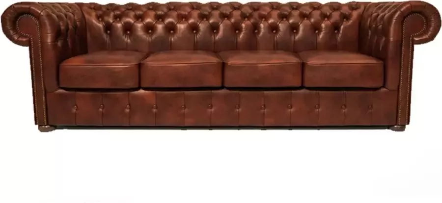 Chesterfield Bank Class Leer 4-zits Cloudy Karamel 2 tot 4 weken levertijd