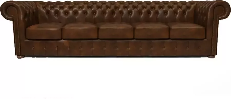 The Chesterfield Brand Chesterfield Bank Class Leer 5-zits Cloudy Licht Bruin
