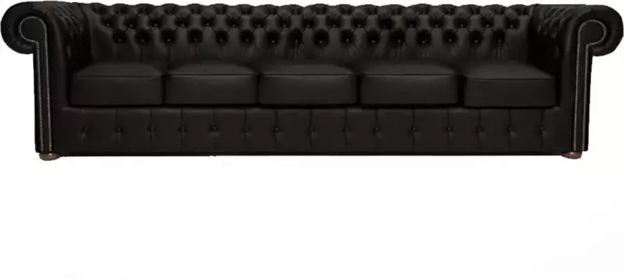 The Chesterfield Brand Chesterfield Bank Class Leer 5-zits Mat Zwart