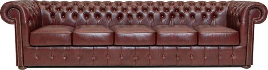 The Chesterfield Brand Chesterfield Bank Class Leer 5-zits Cloudy Rood