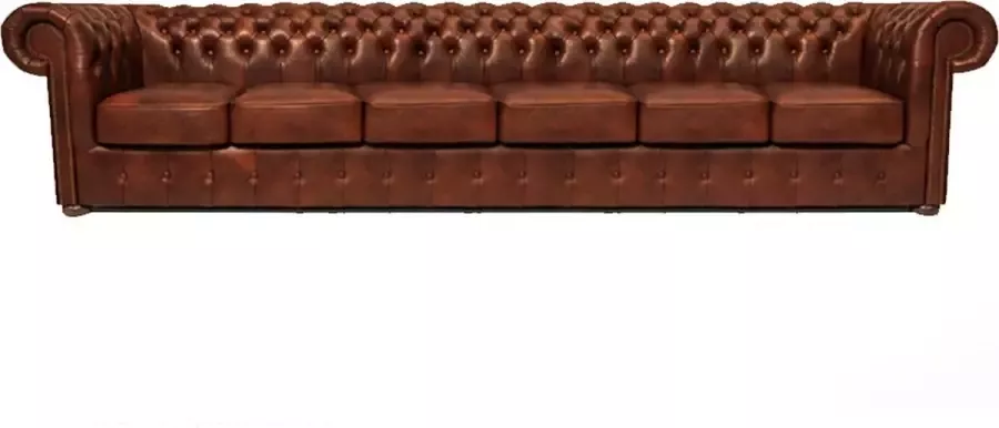 The Chesterfield Brand Chesterfield Bank Class Leer 6-zits Cloudy Karamel - Foto 1