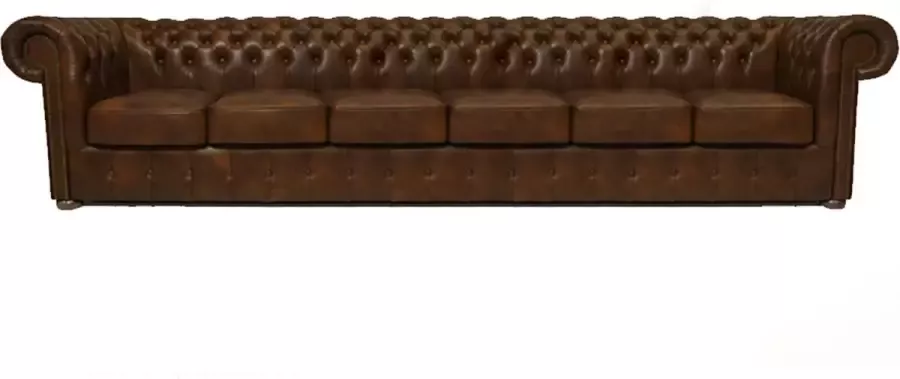 The Chesterfield Brand Chesterfield Bank Class Leer 6-zits Cloudy Licht Bruin