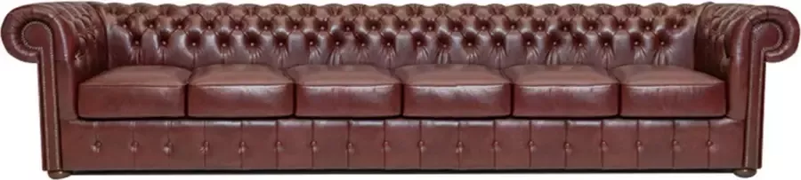 The Chesterfield Brand Chesterfield Bank Class Leer 6-zits Cloudy Rood - Foto 1