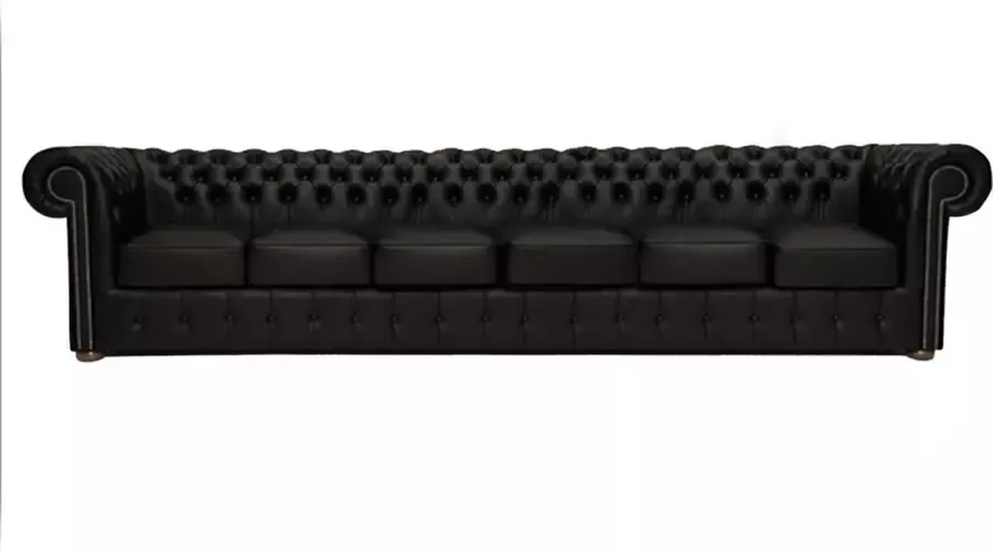 The Chesterfield Brand Chesterfield Bank Class Leer 6-zits Mat Zwart