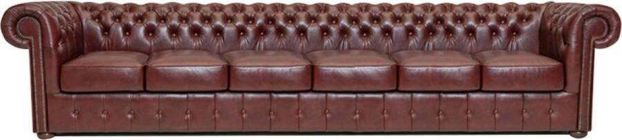 The Chesterfield Brand Chesterfield Bank Class Leer 6-zits Cloudy Rood