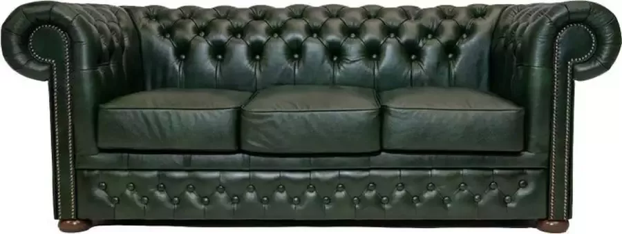 The Chesterfield Brand Chesterfield Bank First Class Leer 3-zits Cloudy Groen