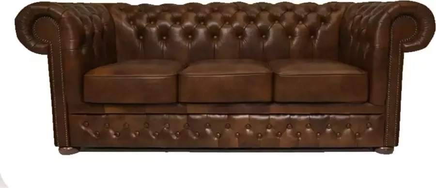 The Chesterfield Brand Chesterfield Bank First Class Leer 3-zits Cloudy Licht Bruin l