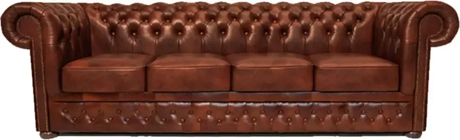 Chesterfield Bank First Class Leer 4-zits Cloudy Karamel 2 tot 4 weken levertijd - Foto 1