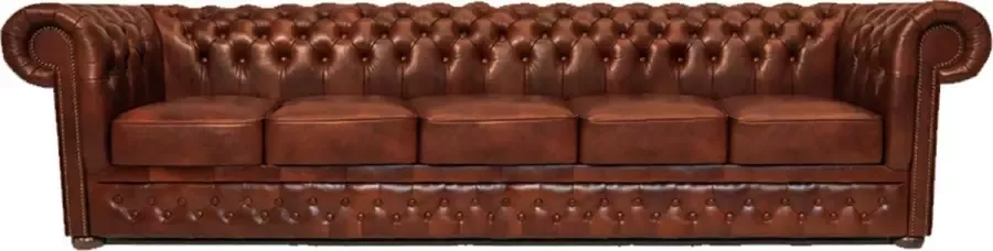 The Chesterfield Brand Chesterfield Bank First Class Leer 5-zits Cloudy Karamel