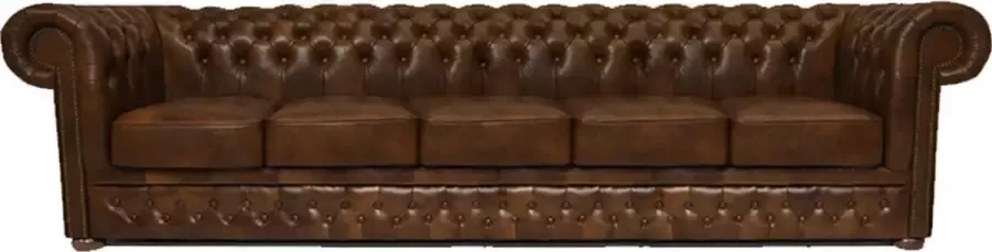 The Chesterfield Brand Chesterfield Bank First Class Leer 5-zits Cloudy Licht Bruin