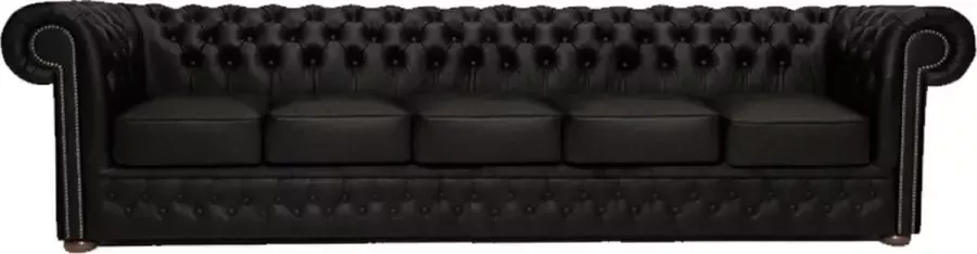 The Chesterfield Brand Chesterfield Bank First Class Leer 5-zits Mat Zwart