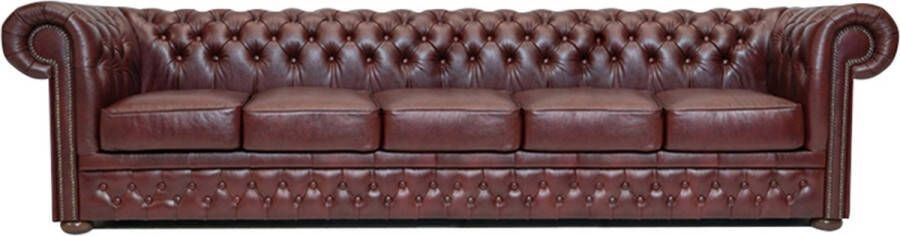 The Chesterfield Brand Chesterfield Bank First Class Leer 5-zits Cloudy Rood