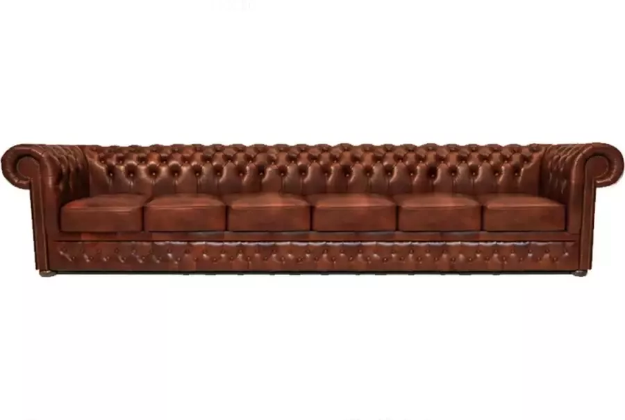 The Chesterfield Brand Chesterfield Bank First Class Leer 6-zits Cloudy Karamel