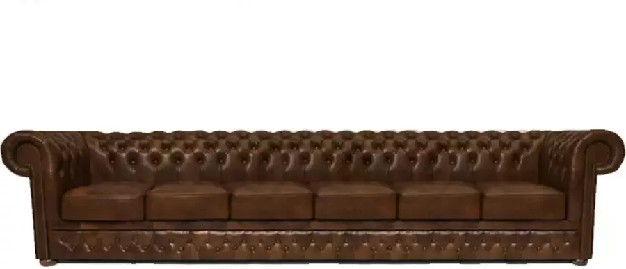 The Chesterfield Brand Chesterfield Bank First Class Leer 6-zits Cloudy Licht Bruin
