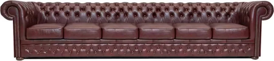 The Chesterfield Brand Chesterfield Bank First Class Leer 6-zits Cloudy Rood