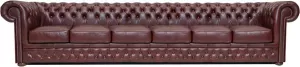 The Chesterfield Brand Chesterfield Bank First Class Leer 6-zits Cloudy Rood