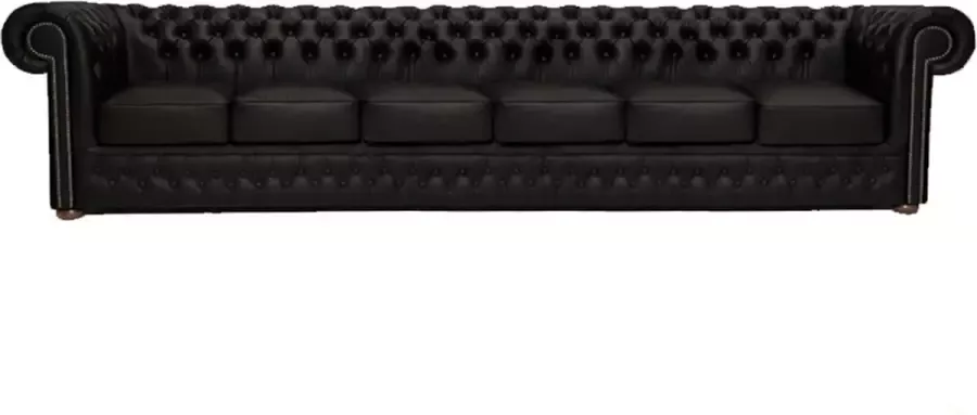 The Chesterfield Brand Chesterfield Bank First Class Leer 6-zits Mat Zwart