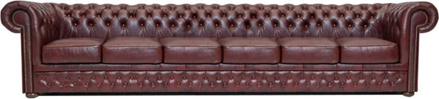 The Chesterfield Brand Chesterfield Bank First Class Leer 6-zits Cloudy Rood