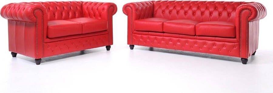 Chesterfield Bank Original Leer 2 + 3 zits Antiek Bruin| 12 jaar garantie