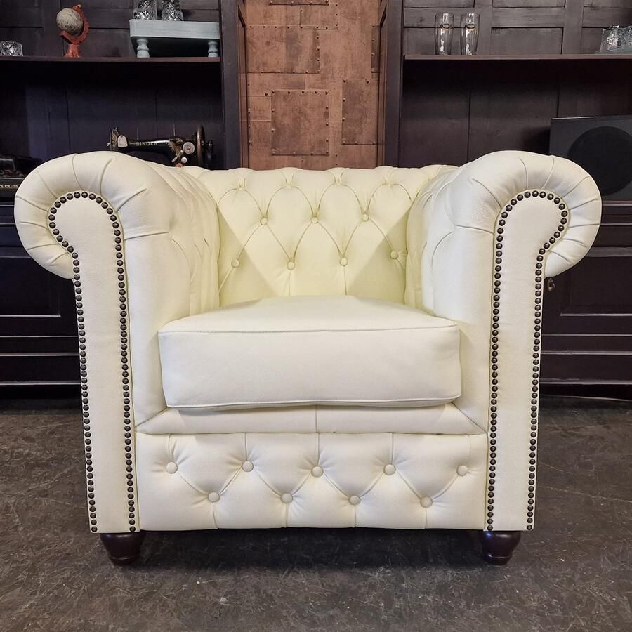 Chesterfield Brighton fauteuil Vanille