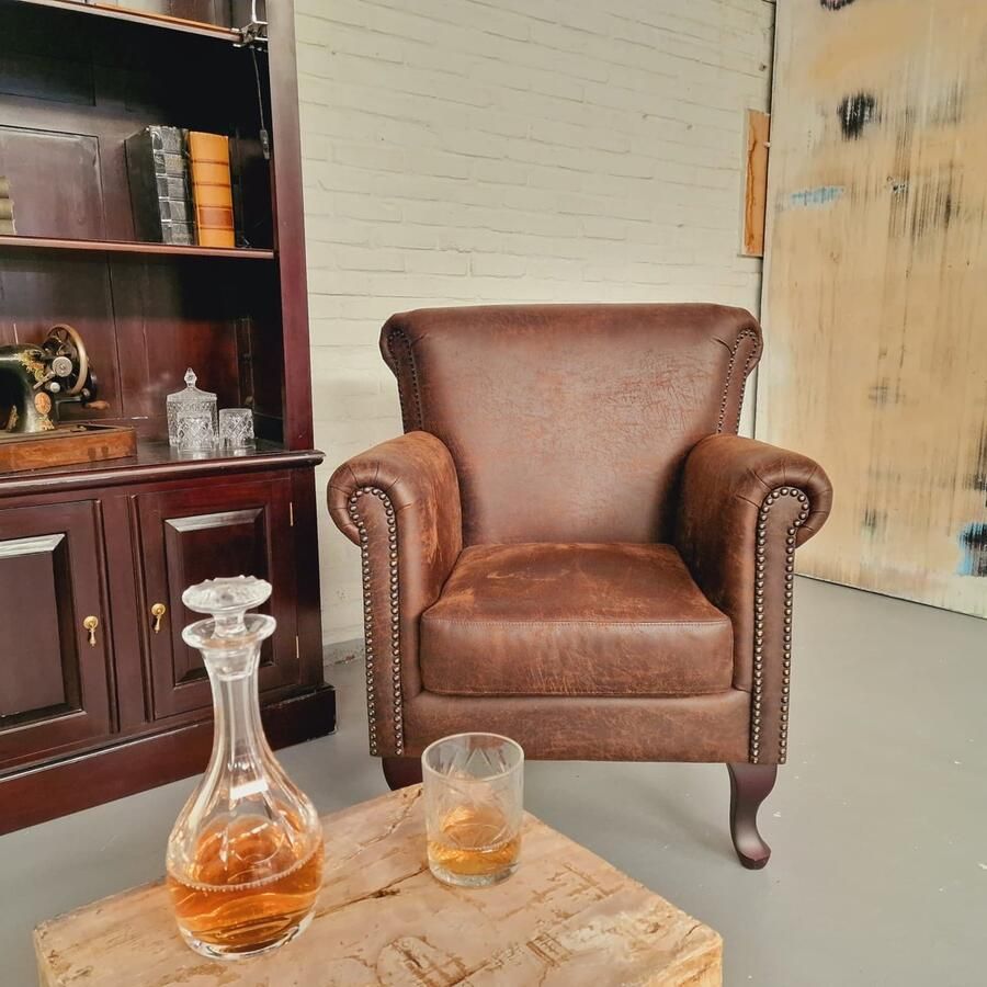 Chesterfield Classic Southfolk Fauteuil – Bruin Soft Leer