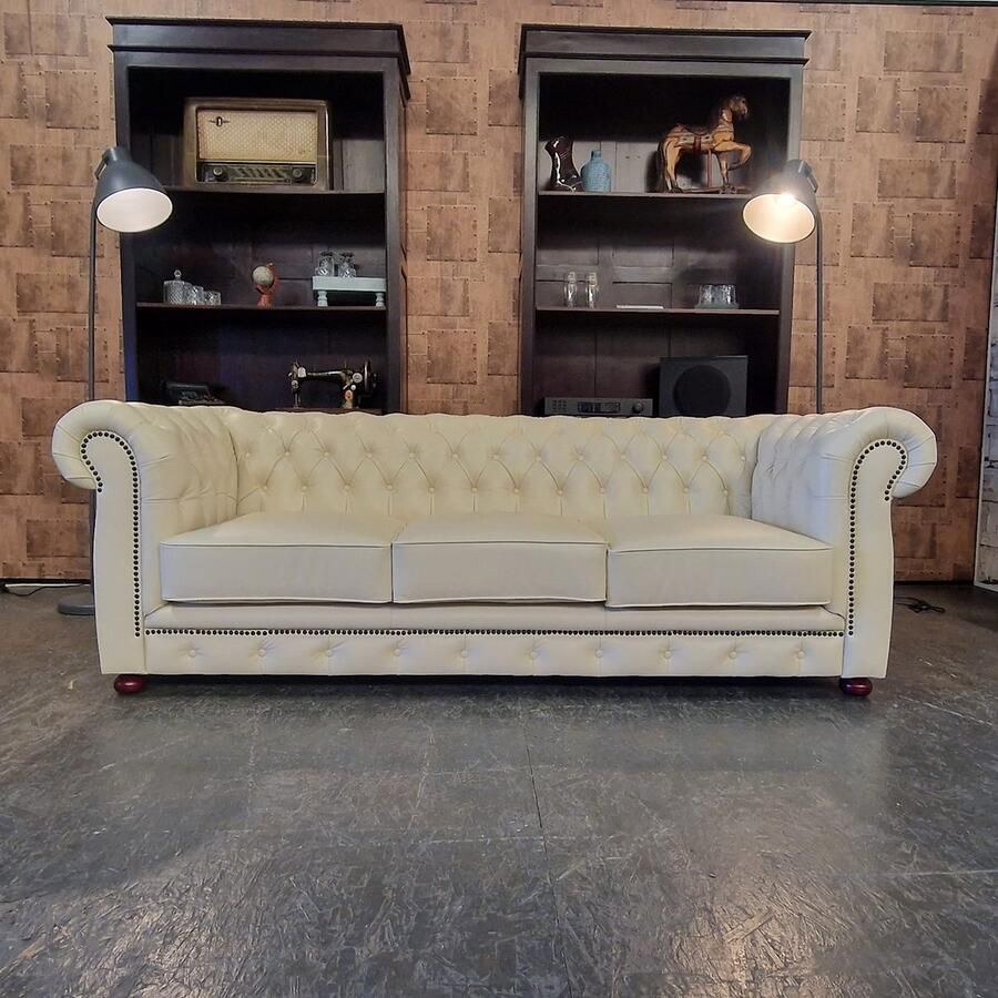 Chesterfield Cresswell 3-zits French White NIEUW!