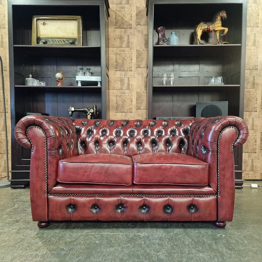 Chesterfield Creswell 2-zits sofa New red
