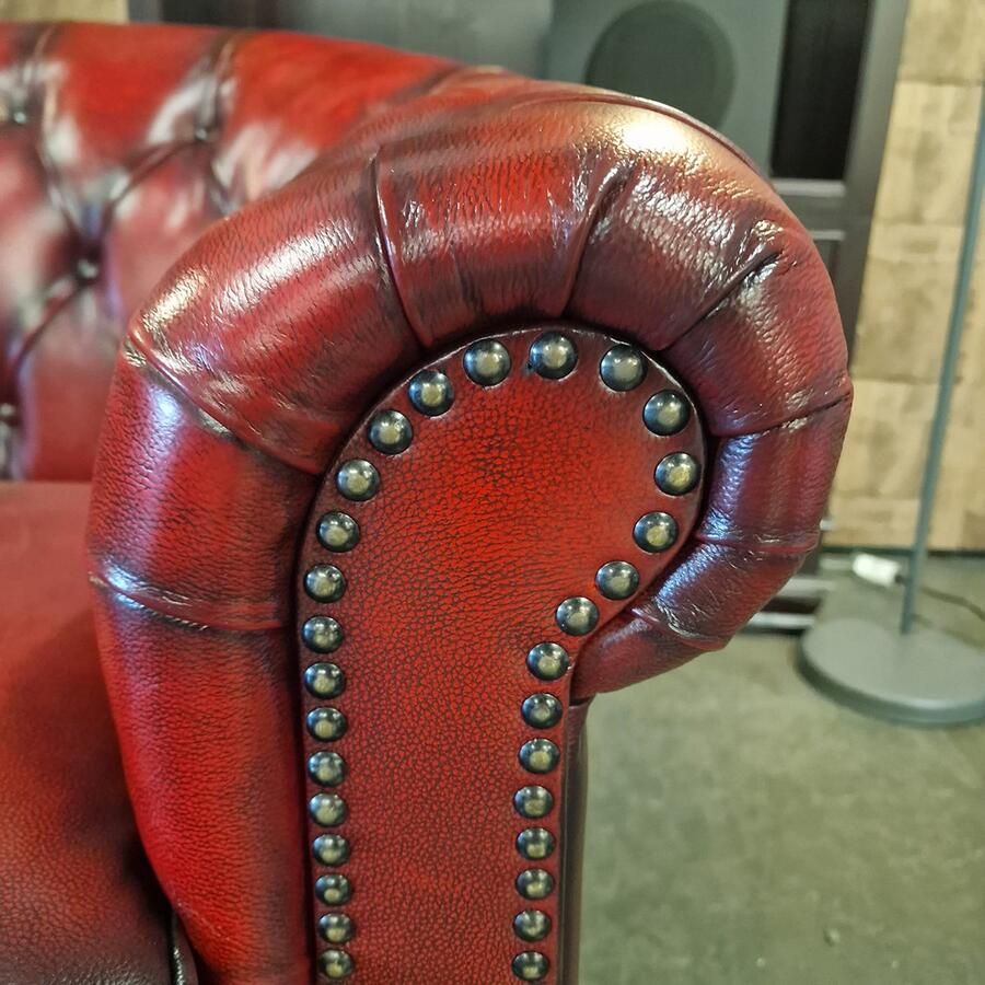 Chesterfield Hampton 3-zits Antiek Rood NIEUW!