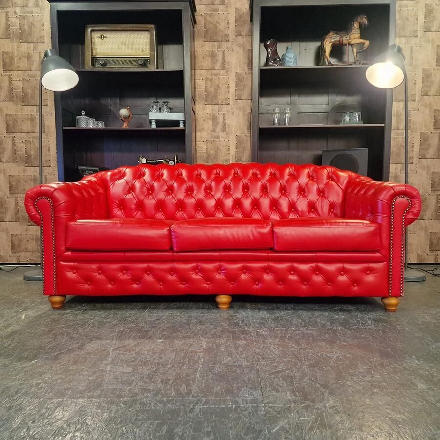 Chesterfield Melbourne 3-zits Rood NIEUW!