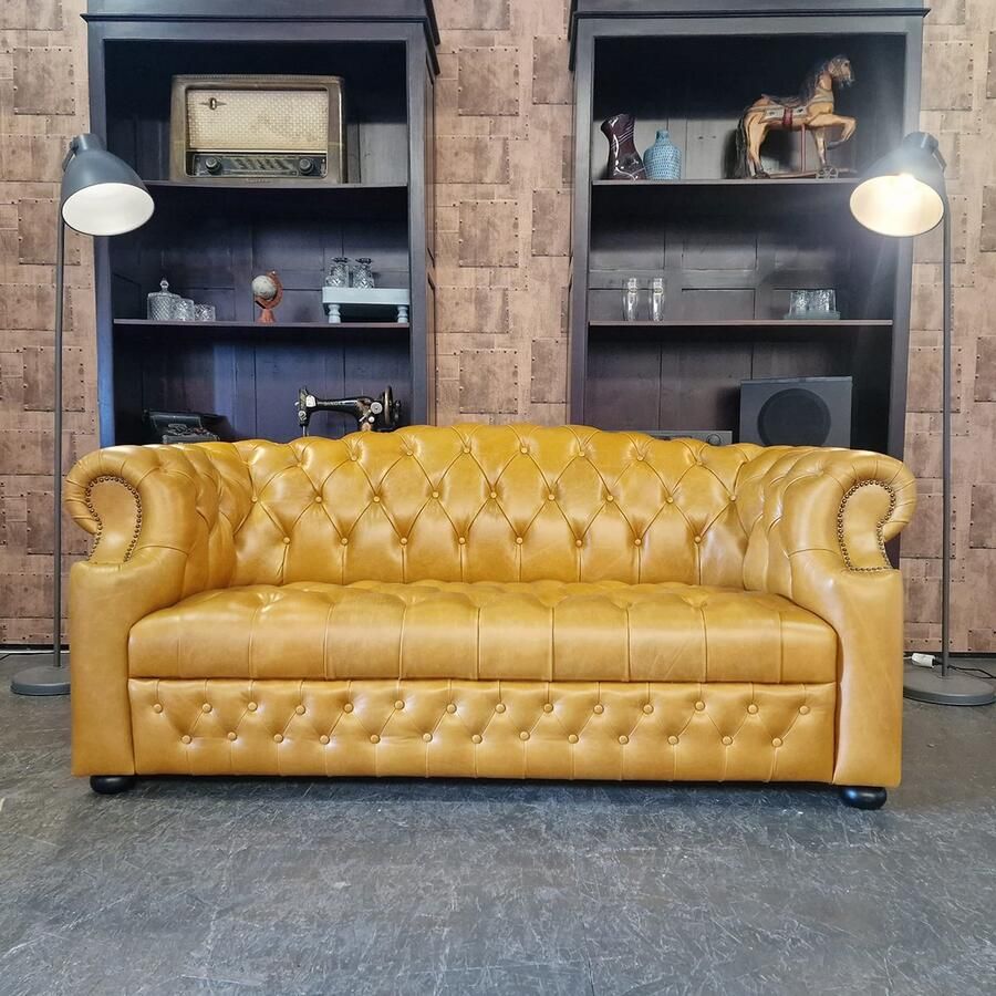 Chesterfield Stamford 3-zits Old english parcement NIEUW!