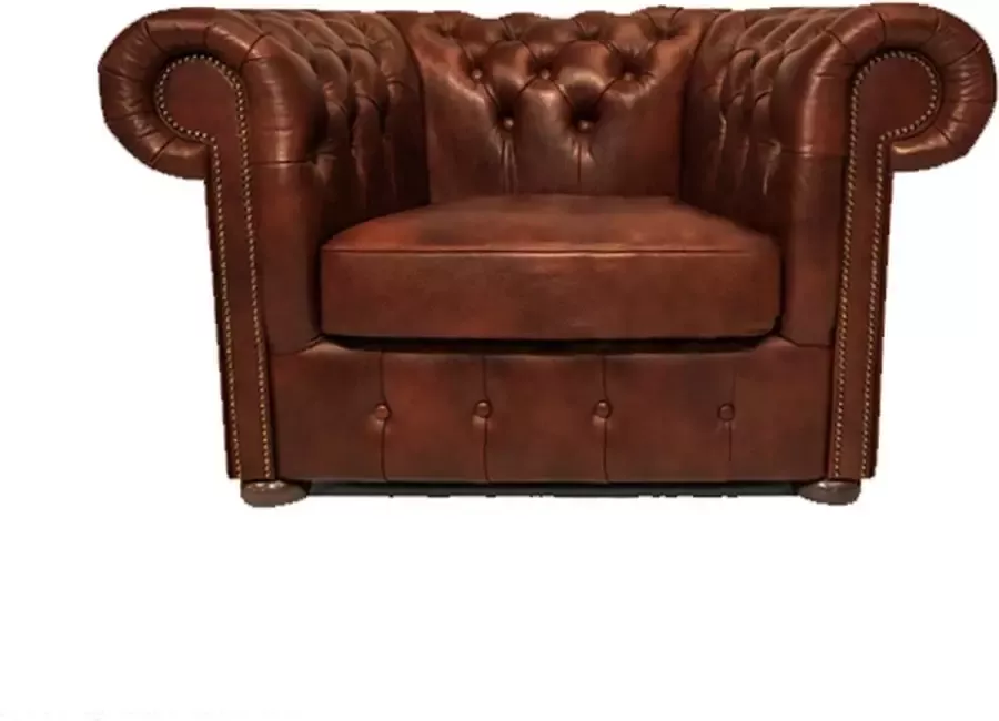 Chesterfield Fauteuil Class Leer Cloudy Karamel 2 tot 4 weken levertijd