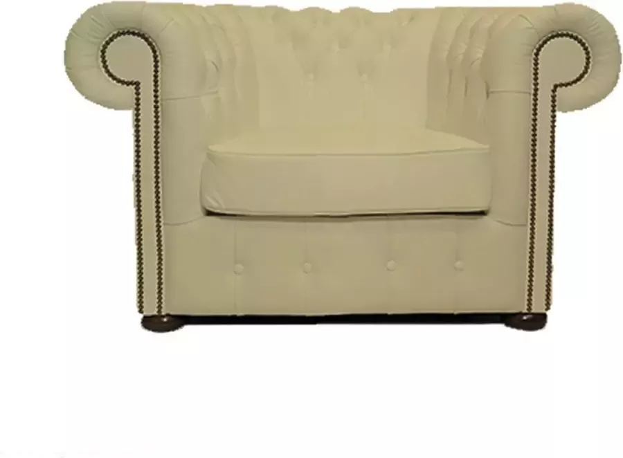 Chesterfield Fauteuil Class Leer Vanille 2 tot 4 weken levertijd