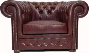 The Chesterfield Brand Chesterfield Fauteuil First Class Leer Cloudy Rood