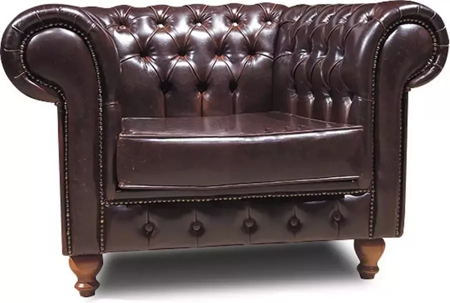 Chesterfield No Leather Fauteuil My NAL Antiek Bruin
