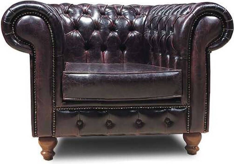 Chesterfield No Leather Fauteuil My NAL Antiek Rood